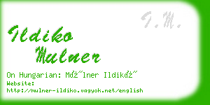 ildiko mulner business card